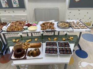 Eigens vorbereitetes Frühstück in der privaten Volksschule in 1110 Wien